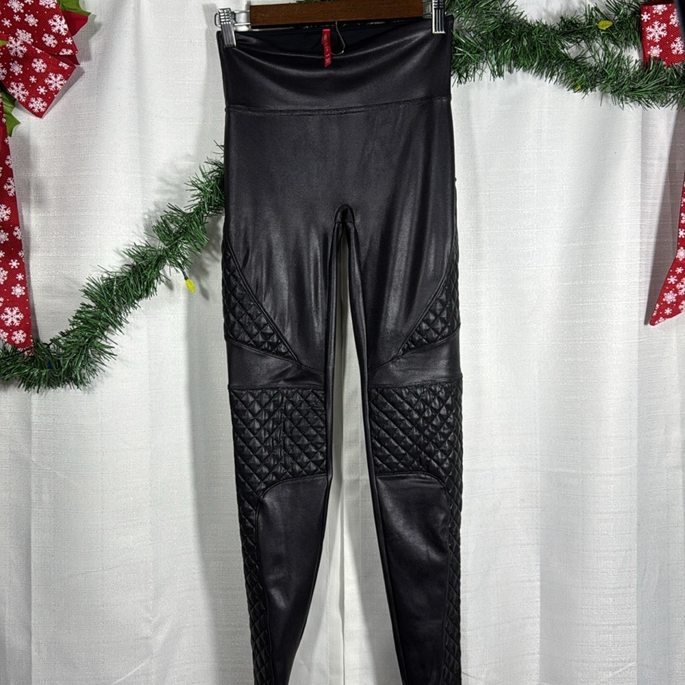 Spanx Moto quilted faux leather leggings Size Women's Small - Picture 8 of 8